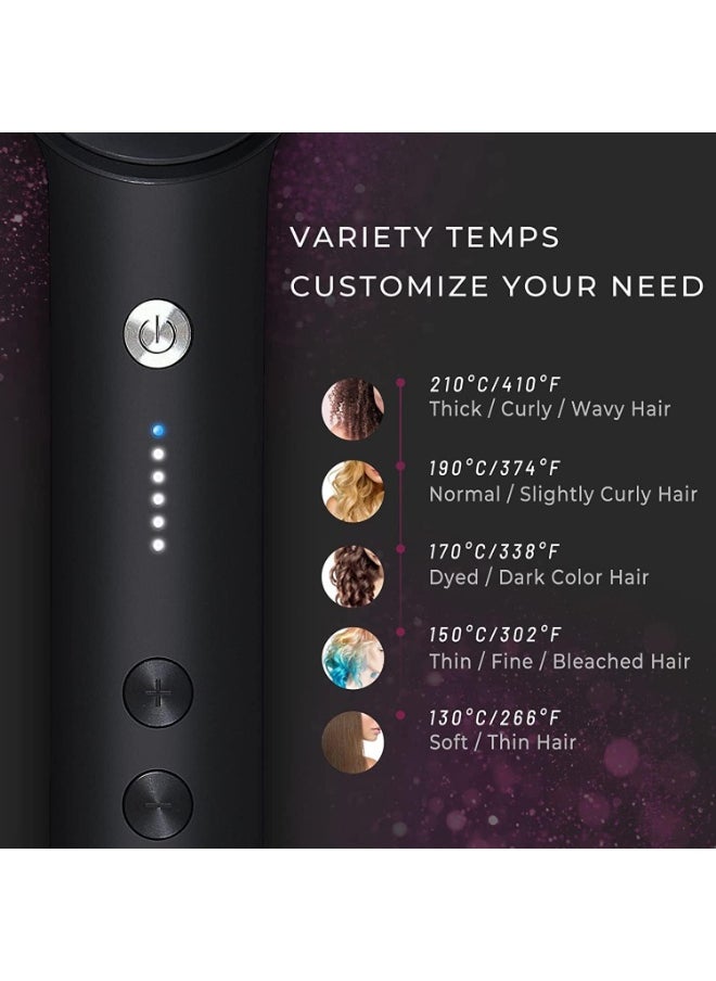TYMO TYMO Hair Straightener Brush – Matte Black | 3D Comb & Tourmaline Ceramic Coating | 5 Temp Settings, Fast Heating, Ionic Technology & Anti-Scald Frame  - Image 2