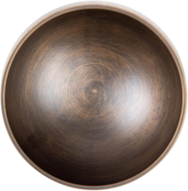 HIMALAYAN BAZAAR Tibetan Singing Bowl Set Brass - Master Healing Grade - Authentic Handcrafted Sound Bowl by Himalayan Bazaar (Black and Red) - Image 5