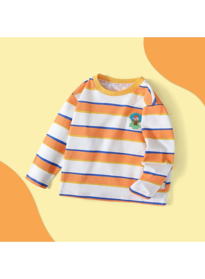 Peppa Pig spring Striped Long-sleeve Girls' T-shirt - Soft & Comfortable Pullover Tee For Toddlers - Image 2