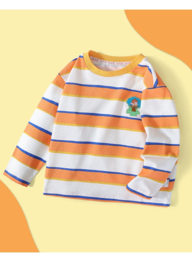 Peppa Pig spring Striped Long-sleeve Girls' T-shirt - Soft & Comfortable Pullover Tee For Toddlers - Image 1