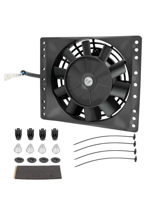 6 Inch Slim Radiator Cooling Fans Universal Slim Pull Push 12V 80W Direct Replacement Electric Fan,Car Accessories Modification Fan Universal Cooler Radiator - Image 5