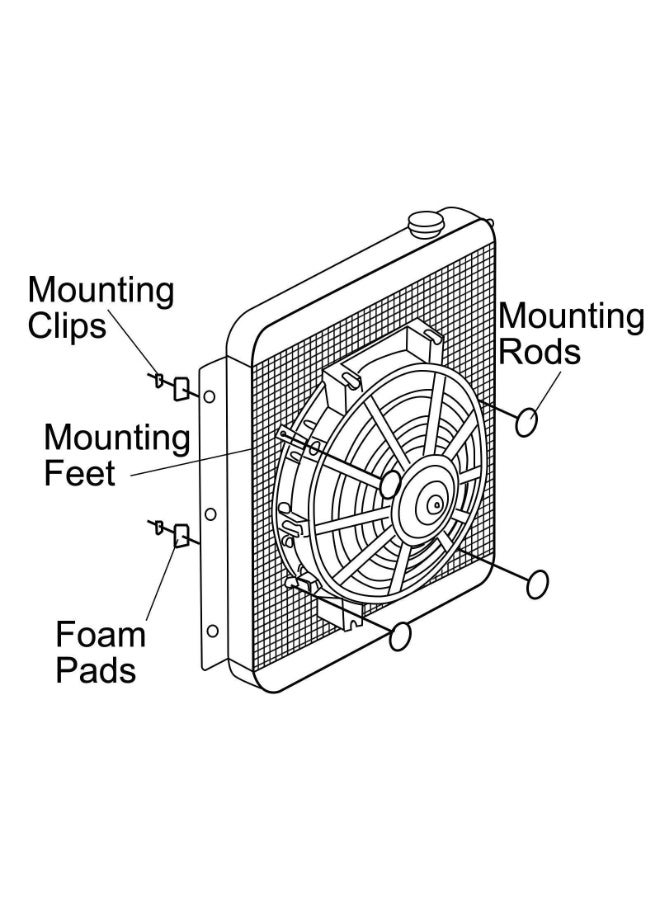 6 Inch Slim Radiator Cooling Fans Universal Slim Pull Push 12V 80W Direct Replacement Electric Fan,Car Accessories Modification Fan Universal Cooler Radiator - Image 2