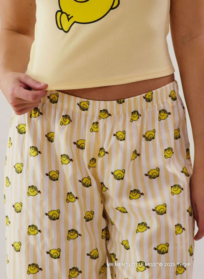 UNDIZ Madame chill straight-leg trousers in yellow cotton Yellow