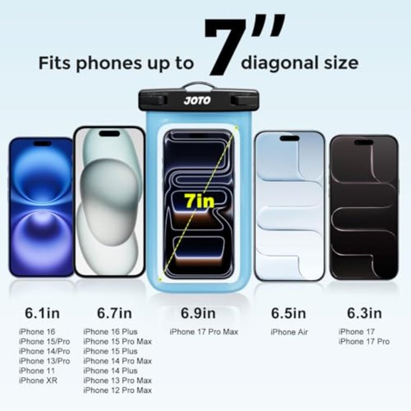Universal Waterproof Pouch Case for iPhone 16 15 14 13 Plus Pro Max, IPX8 Cellphone Dry Bag 12 11 Pro Max XR X 8 7 6S Plus SE, Galaxy S23 S22 S21 S20+ S20 S10 Plus Note, Pixel up to 7 - Image 4