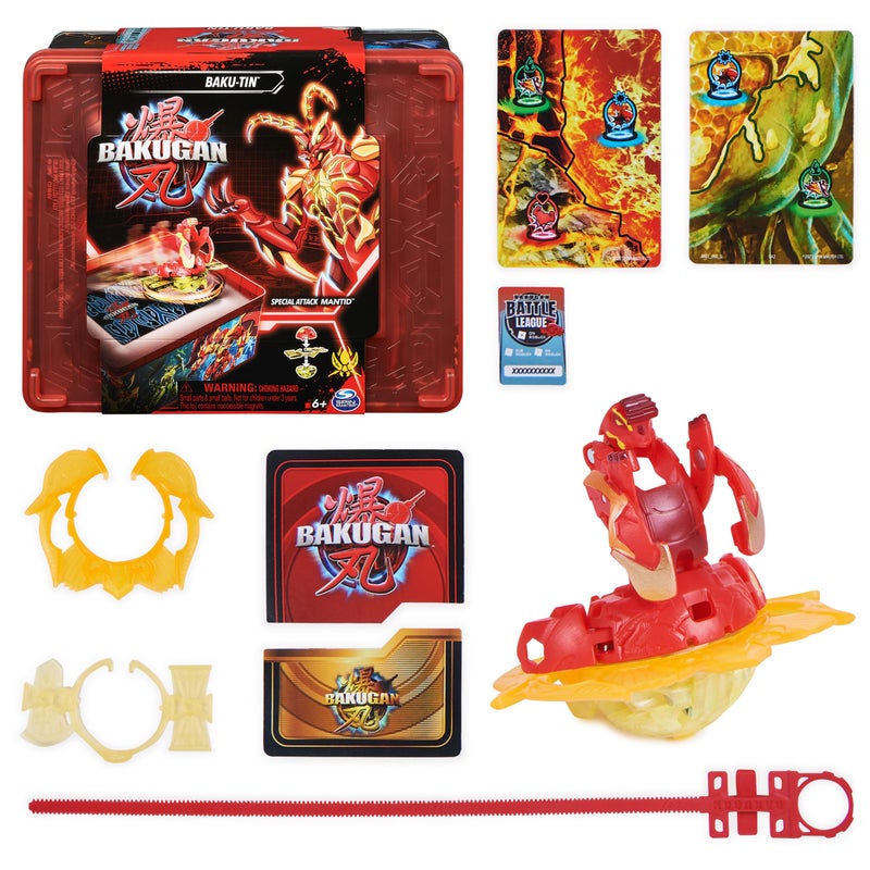Bakugan Baku-tin with Special Attack Mantid, Customizable, Spinning Action Figure and Toy Storage, Kids Toys for Boys and Girls 6 and up - Image 1