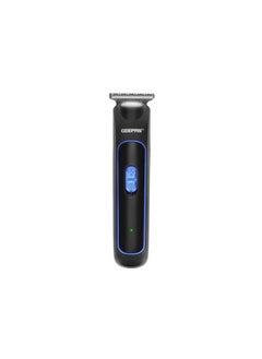 GEEPAS GTR8676 Rechargeable Beard Trimmer 3W - Grooming Kit with Comfortable Grip With Stainless Steel Precision Cutting Blade Black/Blue  - Image 1