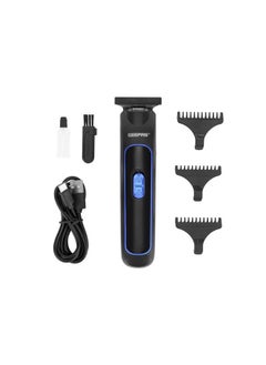 GEEPAS GTR8676 Rechargeable Beard Trimmer 3W - Grooming Kit with Comfortable Grip With Stainless Steel Precision Cutting Blade Black/Blue  - Image 2