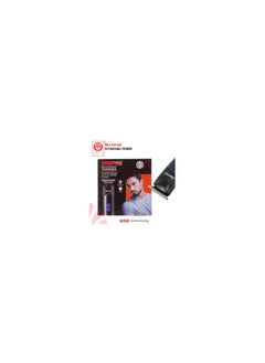 GEEPAS GTR8676 Rechargeable Beard Trimmer 3W - Grooming Kit with Comfortable Grip With Stainless Steel Precision Cutting Blade Black/Blue  - Image 3