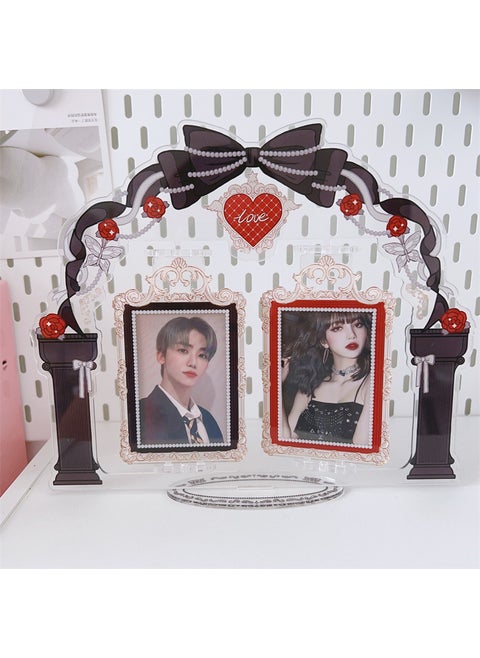 Acrylic Standee Rotating Photo Frame For Kpop Fans Rotation-Double (photos not included)