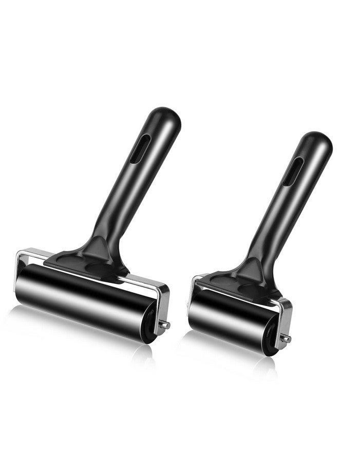HRLORKC Bber Roller Brayer Rollers Hard Rubber 4 And 2.2 Inch For Printmaking (Black) By Hrlorkc…  - Image 1