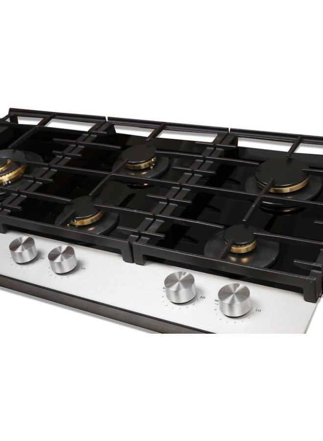 كيتشن لاين موقد كيتشن لاين غاز مدمج – 5 شعلات – زجاج سيراميك أسود – 90 سم – ZP.PRO5020 - Image 3