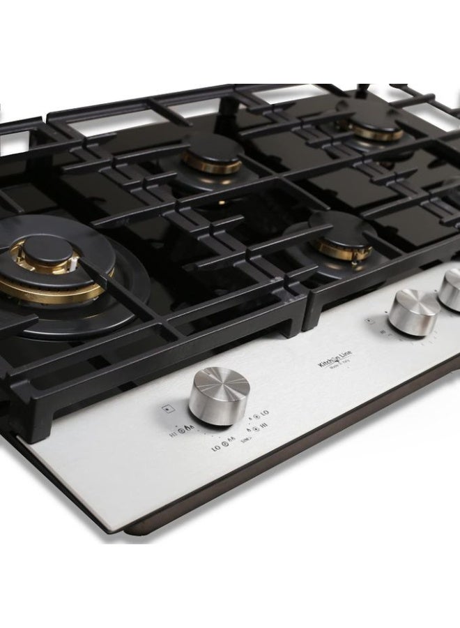 كيتشن لاين موقد كيتشن لاين غاز مدمج – 5 شعلات – زجاج سيراميك أسود – 90 سم – ZP.PRO5020 - Image 5