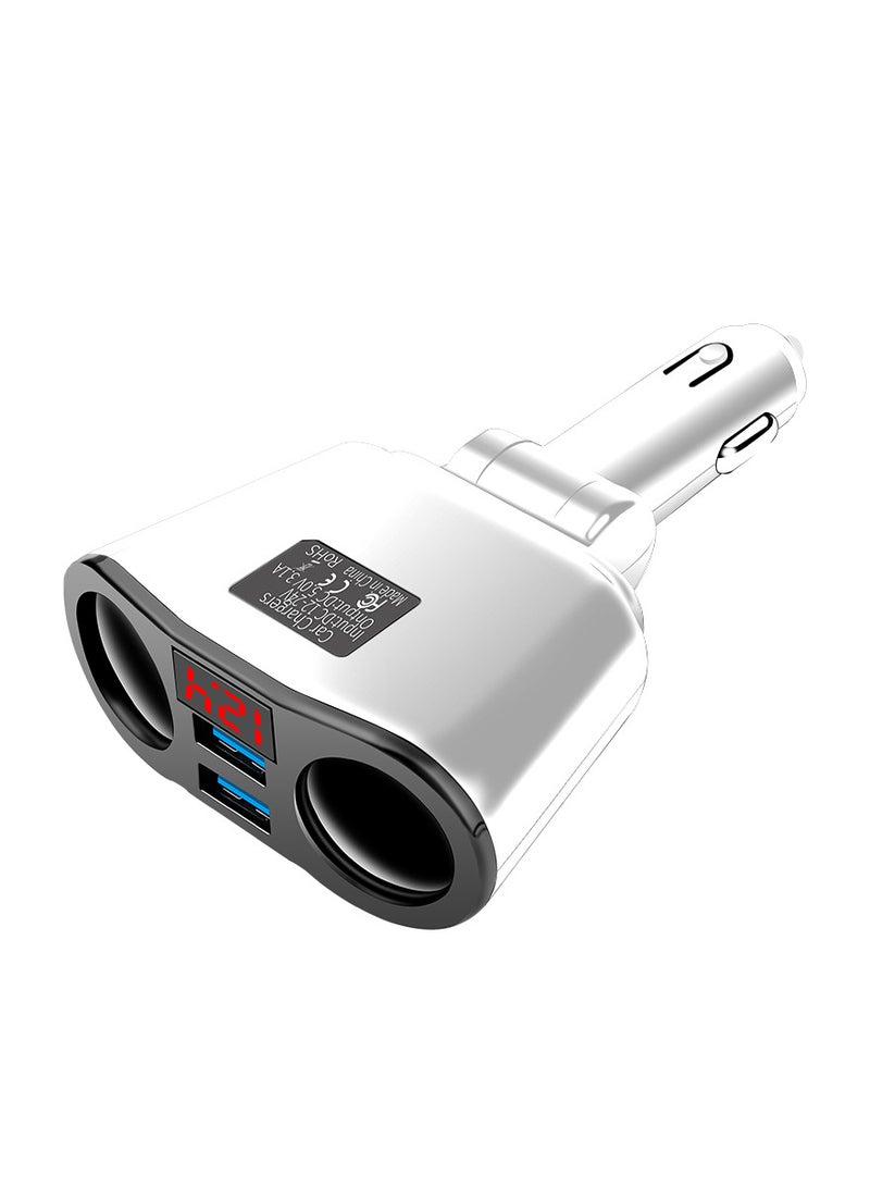 Loquat Dual USB Car Charger Convenient Charger With 4 Ports And Fast Charging Light Weight and Small Size Car Charger - Image 1