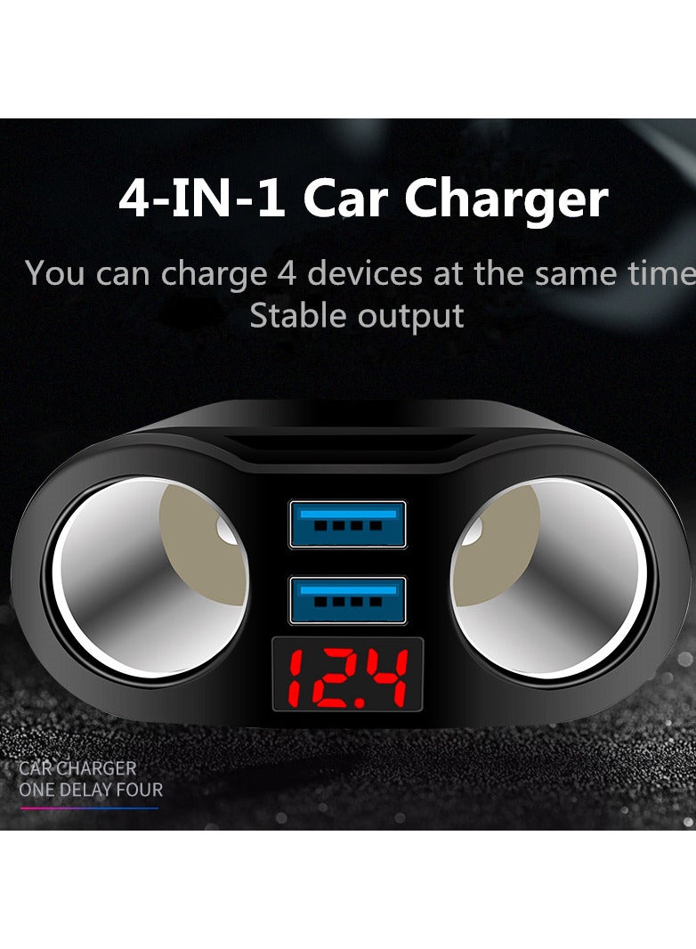 Loquat Dual USB Car Charger Convenient Charger With 4 Ports And Fast Charging Light Weight and Small Size Car Charger - Image 4