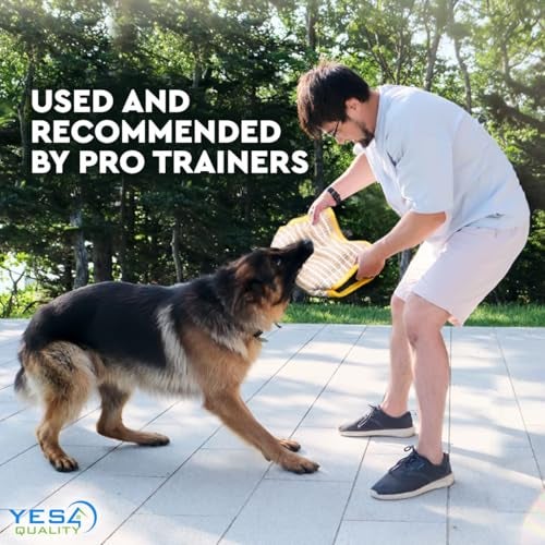 YES4QUALITY Durable Dog Bite Wedge 13x10 Inches, Safe Biting Pillow w/ 2 Comfy & Strong Handles, Tough Jute Tug Toy for Med to Large Dogs, Ideal for Tug of War, K9, IPO Schutzhund & Puppy Training - Image 2
