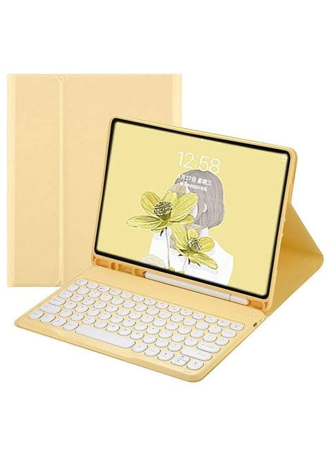 2022 New iPad 10th Generation 10.9" Keyboard Case Cute Round Key Color Keyboard Wireless Detachable BT Keyboard Cover for iPad 10 10.9-inch