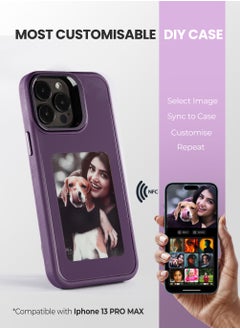 AI Vista Smart iPhone Case with E-Ink Screen Customizable Display – For iPhone 13 Pro Max model – Purple with NFC Support / DIY Screen. - pzsku/Z801127A658CCB146AF03Z/45/_/1739262821/4390d7d7-522e-430b-b9ba-f53e1d742479