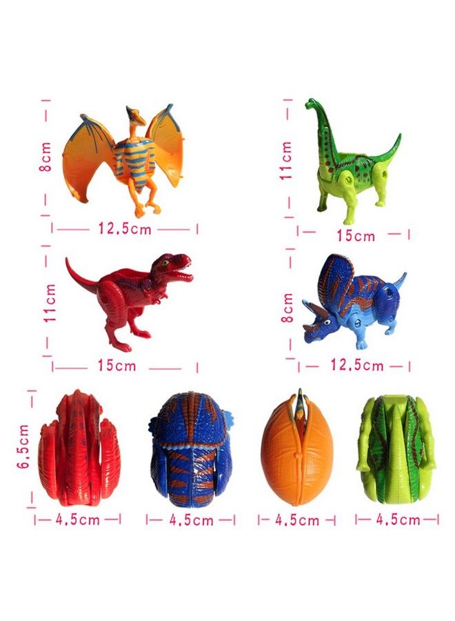 COFFLED 4 Pack Different Hatching Eggs Dinosaur Toys For 3+ Year Old Kids,Magic Egg That Hatch Dinosaurs Toy For Boy Girl Dino Fans,Deformation Trex,Pterosaurs,Brachiosaurus,Triceratops(Random Color) - Image 5