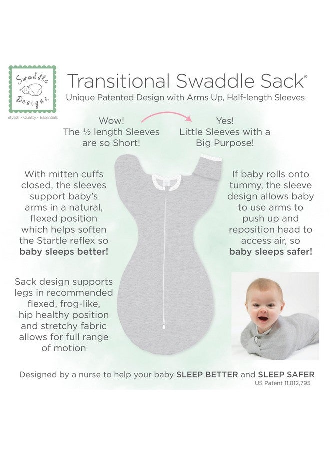 SwaddleDesigns Transitional Swaddle Sack, Arms Up Half-Length Sleeves & Mitten Cuffs, Swaddle for Newborn Transition to Baby Sleep Sack Wearable Blanket, 3-6 mo, 14-21 lb, Watercolor Mountains & Trees - Image 5