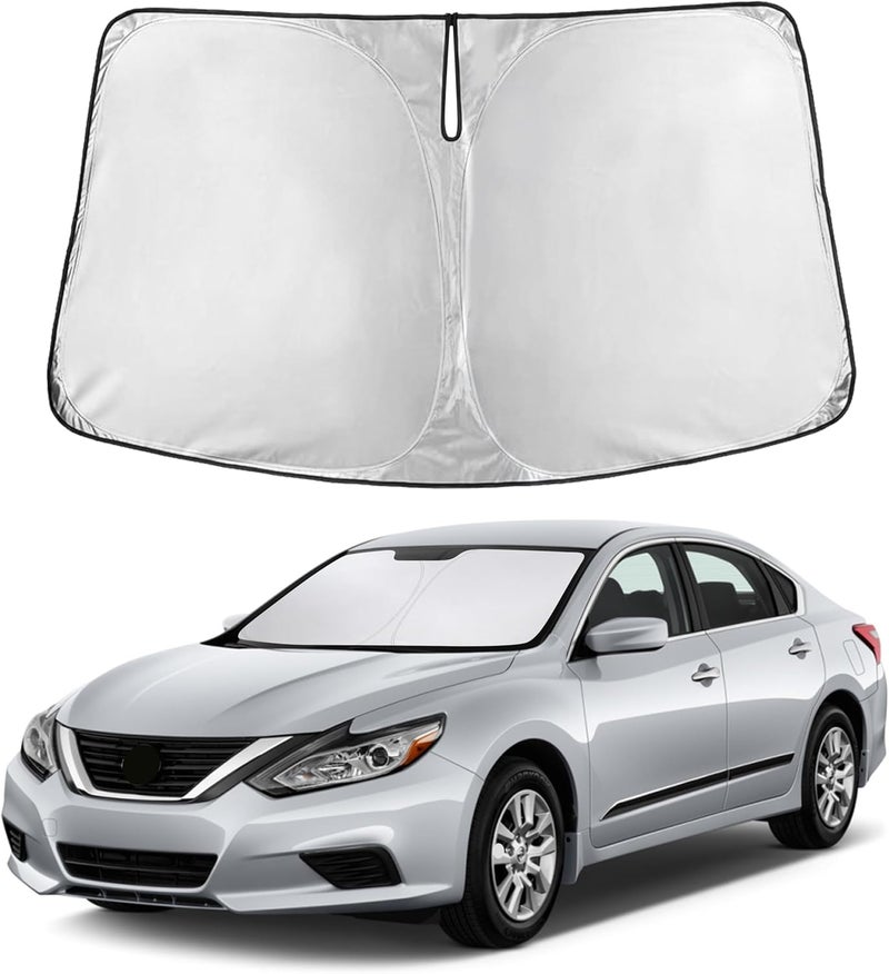 EcoNour Windshield Sunshade for Nissan Altima 2013-2016 2017 2018, Sun Visor for Front Windshield & Window Sun Shade Cover, UV Heat Blocker & Protector, Car Accessories - Image 1