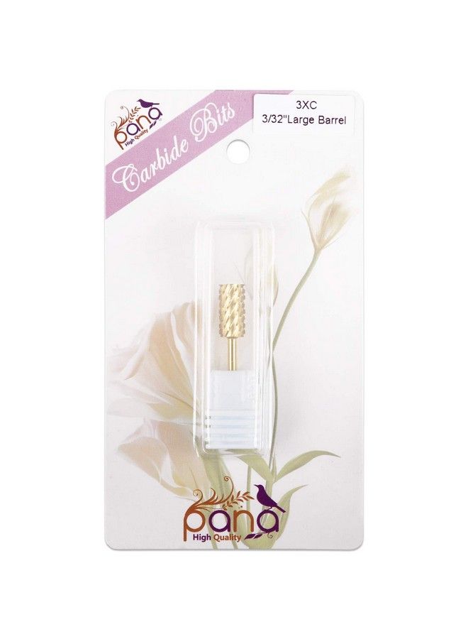 Pana 332" حجم الشانك رأس مسطح كبير برميل ذهبى كربيد 3X خشن مثقاب أظافر لآلات حفر الأظافر - Image 4