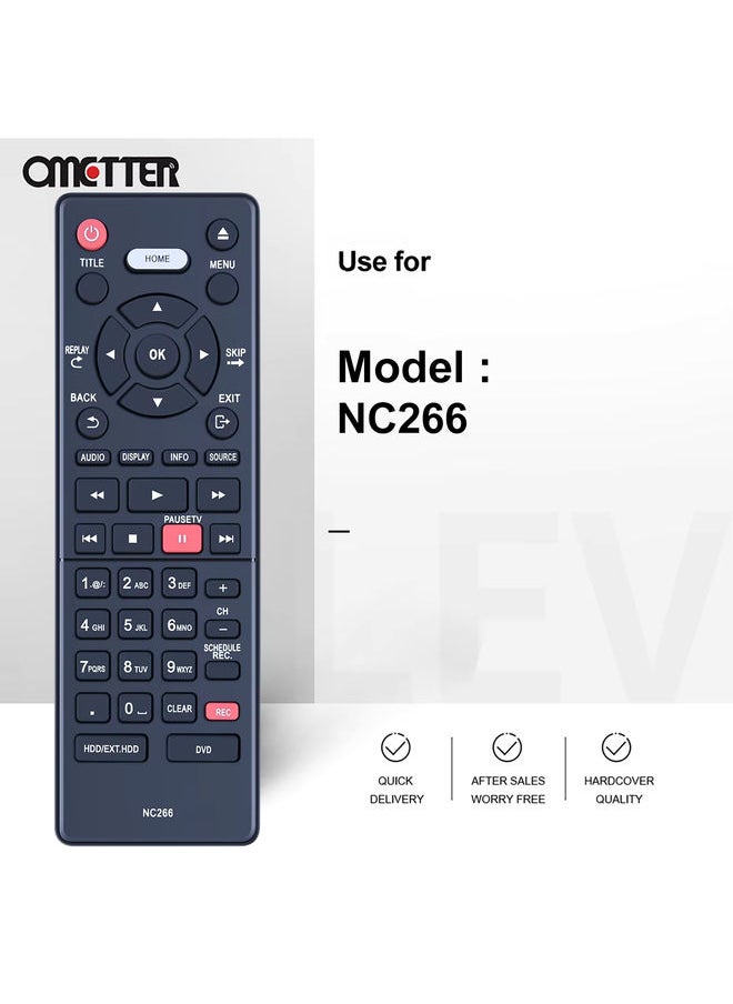 NC266UH NC266 Remote Control Applicable for Magnavox HD DVR DVD Recorder MDR868H/F7 MDR865H/F7 MDR867H/F7 MDR515H/F7