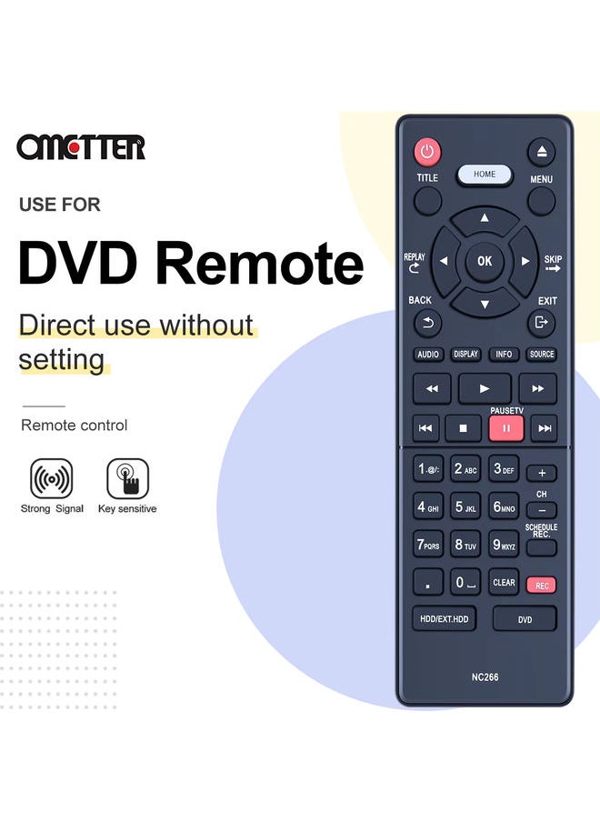 NC266UH NC266 Remote Control Applicable for Magnavox HD DVR DVD Recorder MDR868H/F7 MDR865H/F7 MDR867H/F7 MDR515H/F7