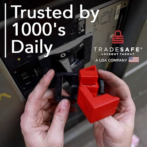 TRADESAFE Circuit Breaker Lockout Device, 3 Pack, 480/600 Volt, Clamp-on Breaker Lock Out Device, OSHA Compliant, Premium Grade, Large - Image 5