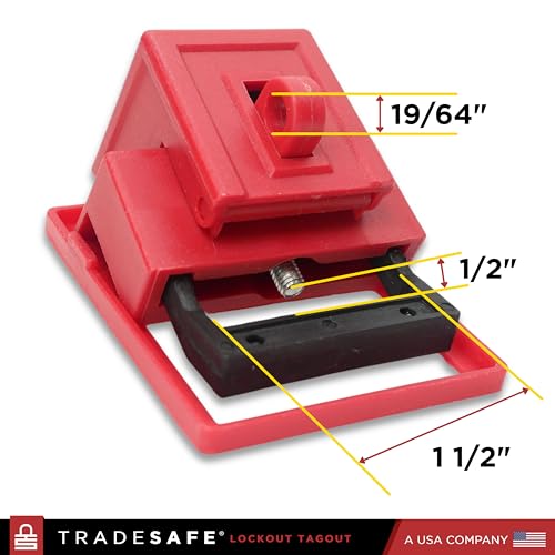 TRADESAFE Circuit Breaker Lockout Device, 3 Pack, 480/600 Volt, Clamp-on Breaker Lock Out Device, OSHA Compliant, Premium Grade, Large - Image 2