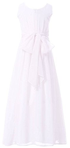 Happy Rose Flower Girl's Dress Party Dresses Juniors Long Bridesmaid Dress White 10 - Image 5