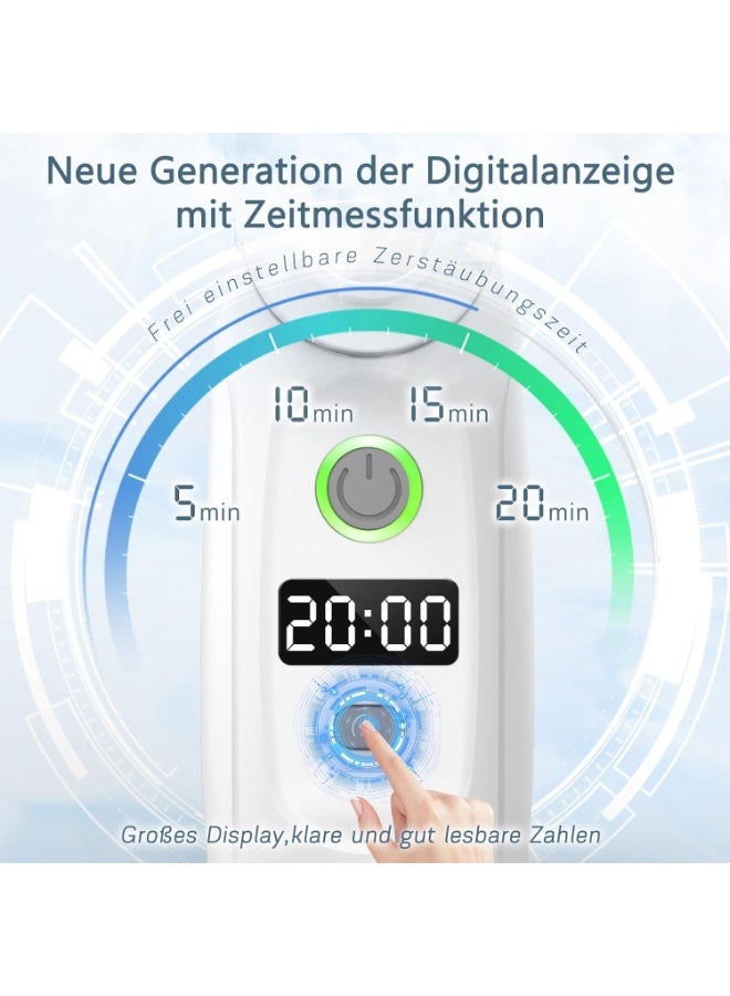 Portable Nebulizer Inhaler Set - USB Rechargeable with Timer & Display - Complete Masks & Mouthpiece for Children & Adults - Image 2