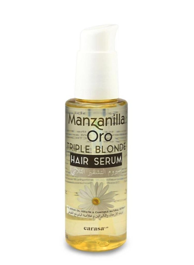 Manzanilla Triple Hair Serum Developed With Argan oil Keratin And Natural Chamomile Extract 