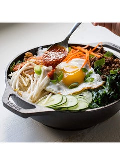 LODGE Lodge L6MW 6 1/4" Pre-Seasoned Cast Iron Mini Wok (Black 6 1/4")  - Image 3