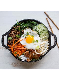 LODGE Lodge L6MW 6 1/4" Pre-Seasoned Cast Iron Mini Wok (Black 6 1/4")  - Image 2