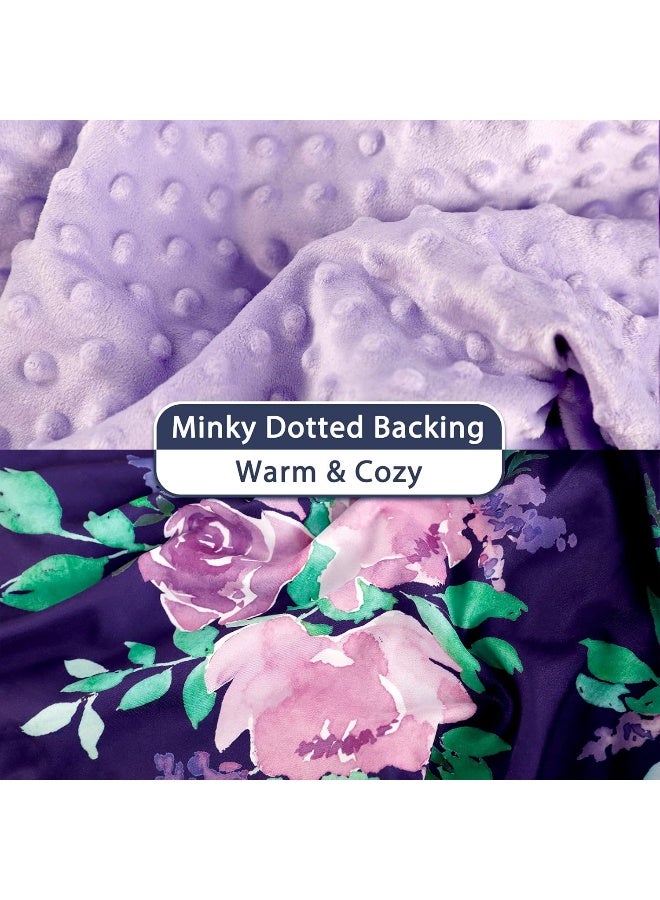 TANOFAR Baby Carseat Seat Cover Girls, Summer Carseat Canopy, Sun Shade Cover with Zipper Peep Windows, Infant Minky Carrier Cover, Soft Breathable, Baby Must Have, Purple Stuff - Image 5