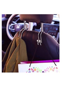 Excefore Car Seat Hooks, 4 Pack Car Back Seat Headrest Hanger Holder Hooks for Purse, Grocery Bag, Hat, Cloth, Coat, Stainless Car Seat Accessory, Universal Vehicle Trunk Storage Organizer, Heavy Duty Hook  - Image 4