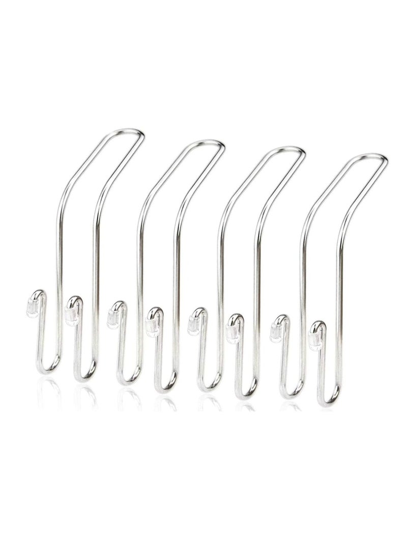 Excefore - Car Seat Hooks, 4 Pack Car Back Seat Headrest Hanger Holder Hooks for Purse, Grocery Bag, Hat, Cloth, Coat, Stainless Car Seat Accessory, Universal Vehicle Trunk Storage Organizer, Heavy Duty Hook - Image 1