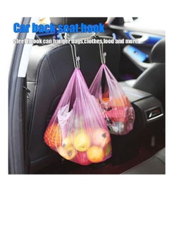 Excefore Car Seat Hooks, 4 Pack Car Back Seat Headrest Hanger Holder Hooks for Purse, Grocery Bag, Hat, Cloth, Coat, Stainless Car Seat Accessory, Universal Vehicle Trunk Storage Organizer, Heavy Duty Hook  - Image 5