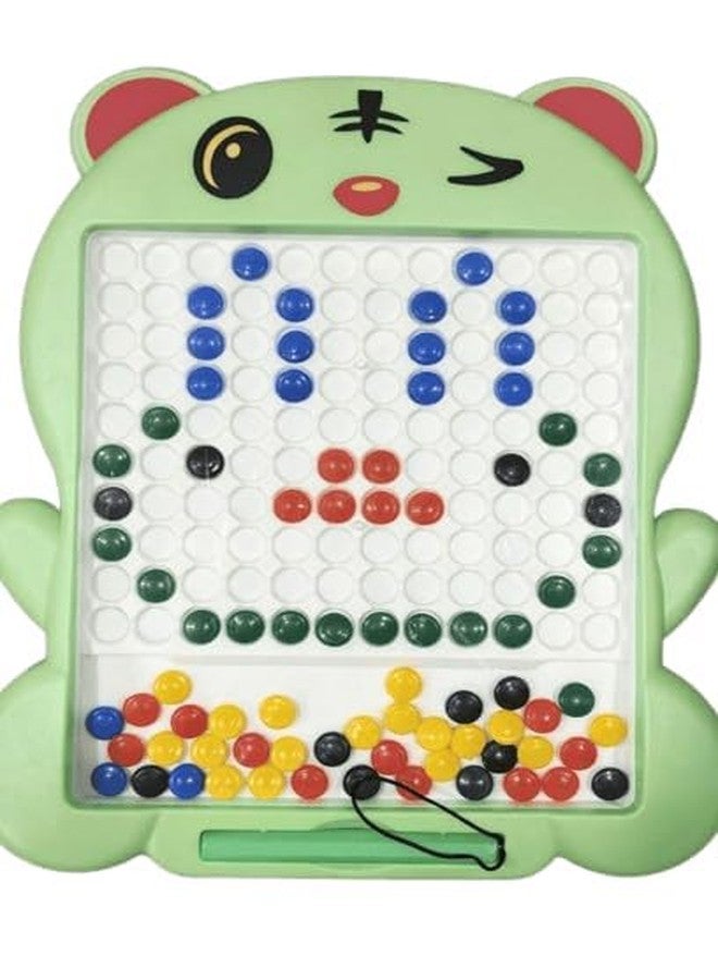 ZYCRONIX Magnetic Drawing Board for Kids with Stylus Pen, Educational Bead Art Learning Toy, Creative Sketch Board for Learning and Fun Activity (Green) - Image 1