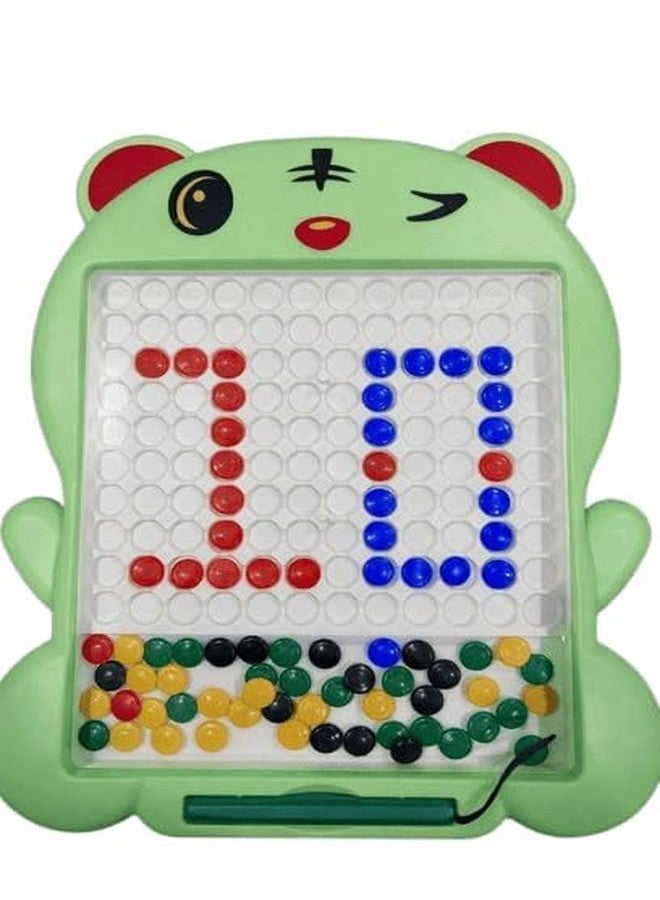 ZYCRONIX Magnetic Drawing Board for Kids with Stylus Pen, Educational Bead Art Learning Toy, Creative Sketch Board for Learning and Fun Activity (Green) - Image 2