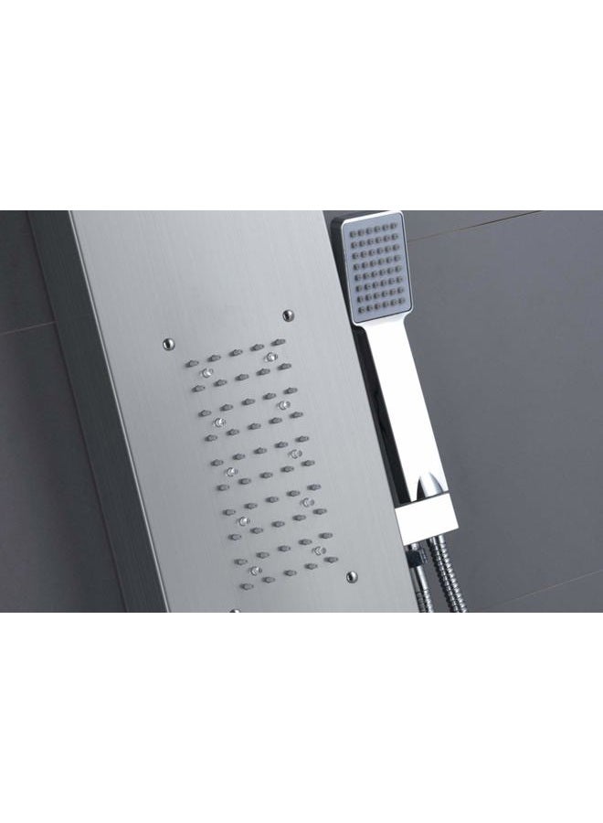 ELLO&ALLO LED Rainfall Waterfall Shower Head Rain Massage System with LED Body Jets, Stainless Steel Bathroom Shower Panel Tower System, Brushed Nickel - Image 4