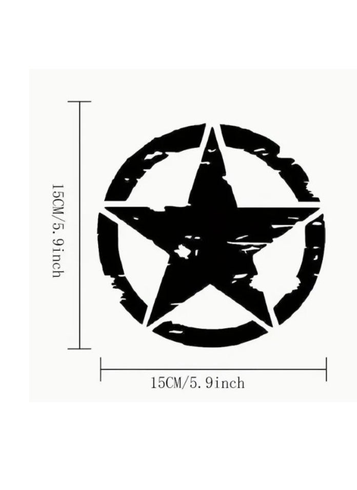 RYN Automotive Body Sticker Motorcycle Star Pattern Adhesive Vinyl Sticker  - Image 2