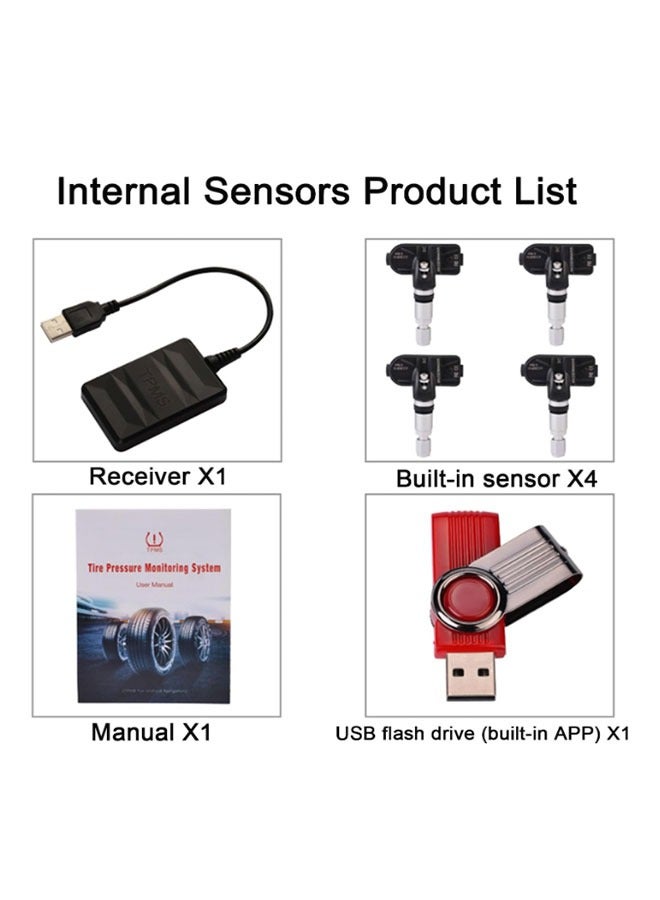 نظام مراقبة ضغط الإطارات USB Android التنقل الإطارات مراقبة ضغط الإنذار نظام الإنذار اللاسلكي TPMs - Image 2