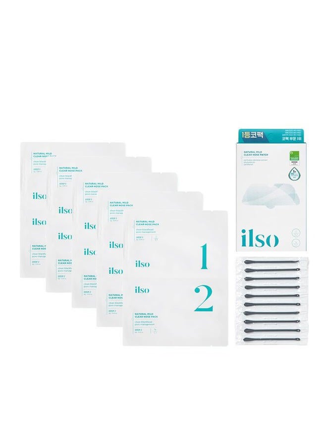 ilso Natural MILD Clear Nose Patch/Blackhead Remover for Nose/Targets PORES & PIMPLES/Facial Skin Care/Dermatologist Approved/Korean Skin Care to Absorb Acne Nose GUNK (5 PCS) - Image 2
