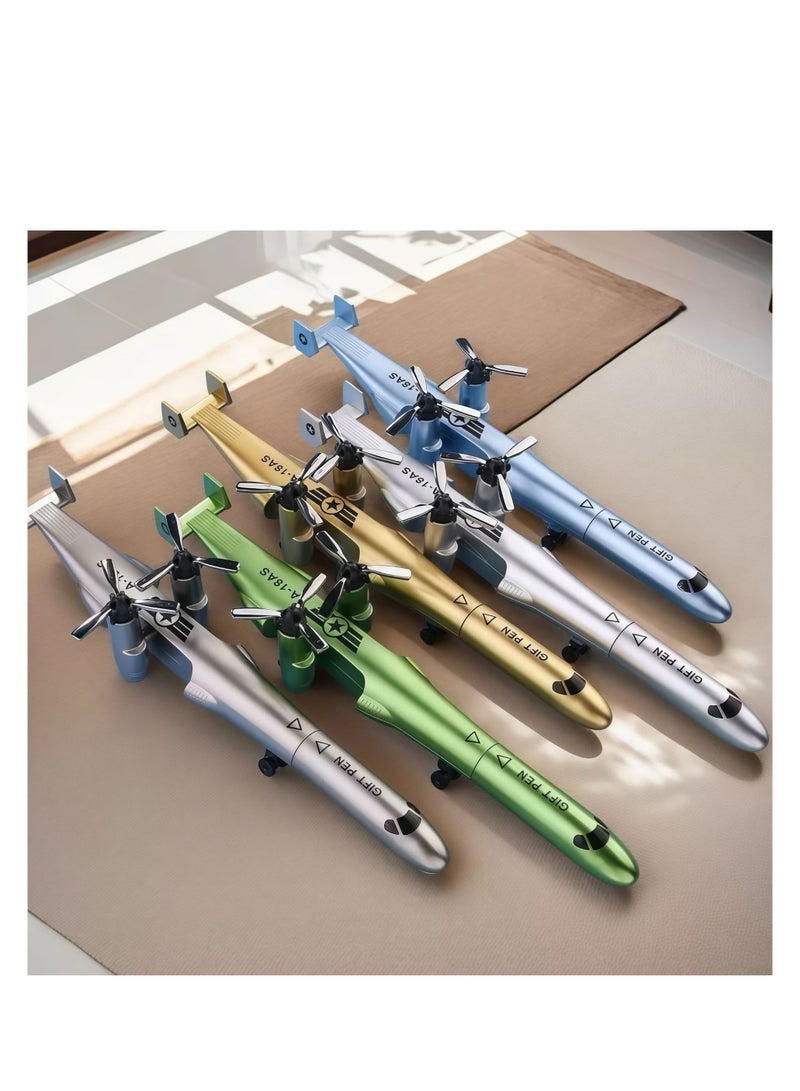Creative Foldable Airplane Gel Pen 0.38mm Helicopter Style Ballpoint Pen with Foldable Wheels for Students  Professionals - Image 2