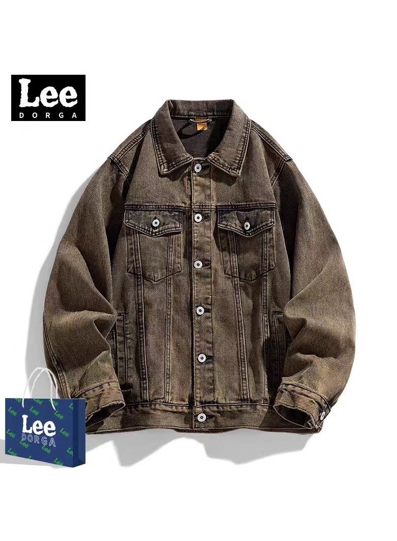 LEE Cowboy Jacket Casual Retro Washed Distressed Workwear Jacket - Image 1