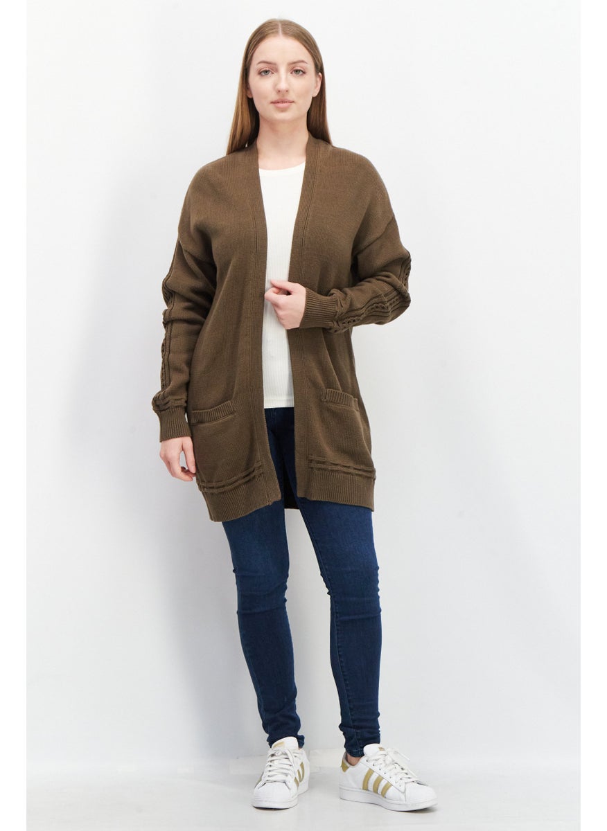 Women Split Neck Long Sleeve Textured Cardigans, Olive - pzsku/Z80122BF97CF08D4B4E2AZ/45/_/1739801320/ef12ed12-aab9-4769-be3d-b95a2816ab54