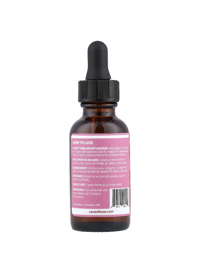 Leven Rose Leven Rose, 100% Pure & Organic, Rosehip Oil, 1 fl oz (30 ml)  - Image 2