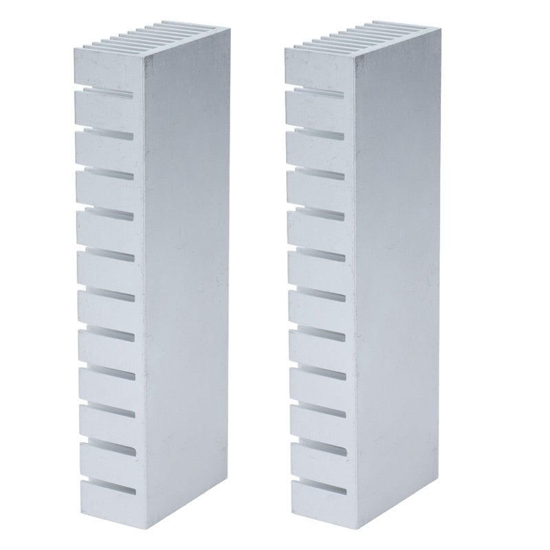2Pcs Aluminum Heatsink Cooler Module 120mm x 40mm x 20mm for CPU PCB Electronics with Adhesive - Image 2