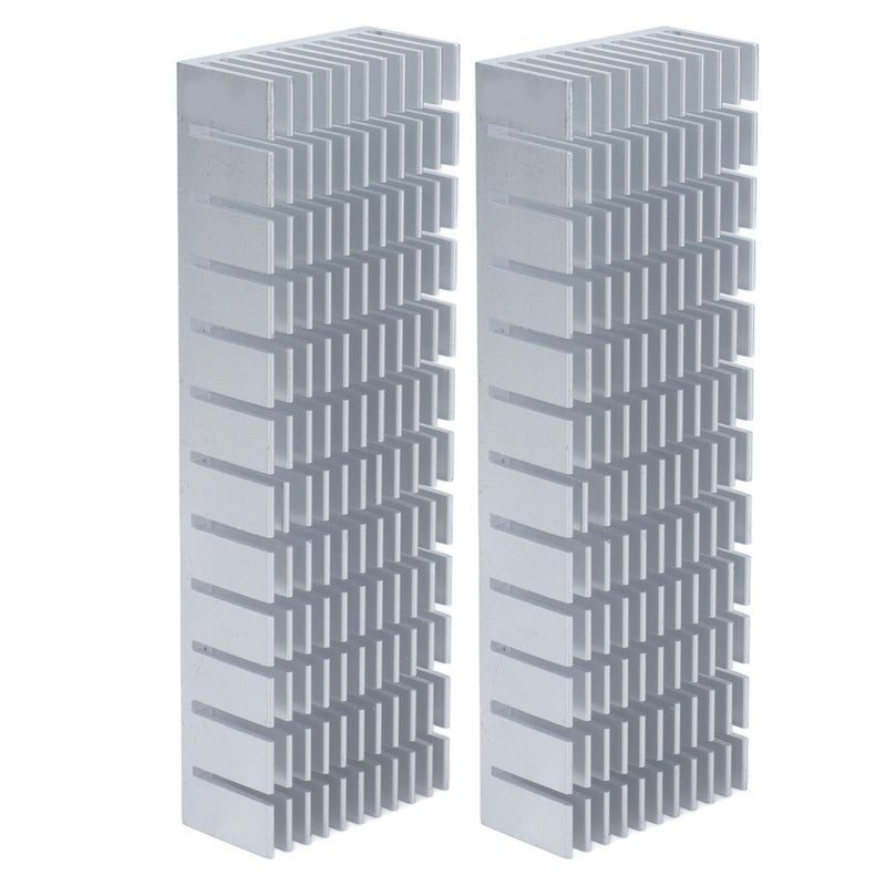 2Pcs Aluminum Heatsink Cooler Module 120mm x 40mm x 20mm for CPU PCB Electronics with Adhesive - Image 5